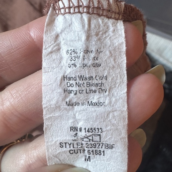 W5 Anthropologie neutral brown faux wrap top - Picture 6 of 6